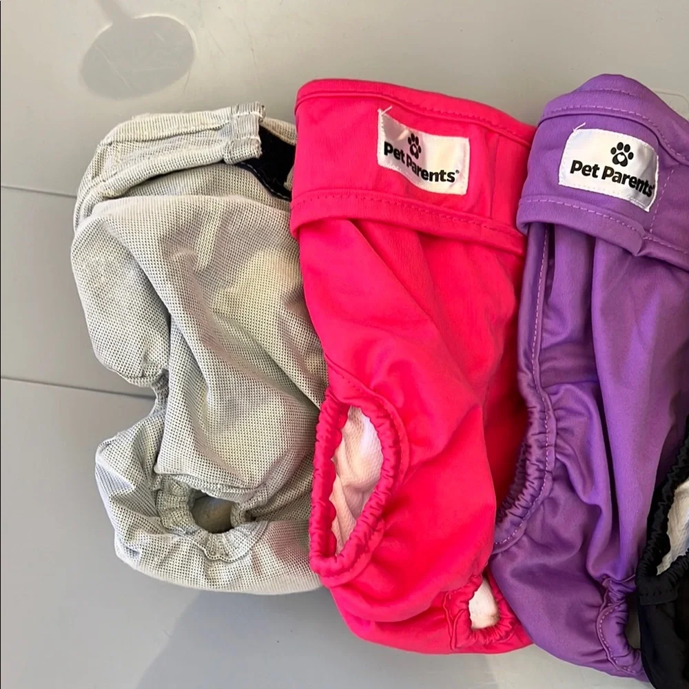 Dog Diapers size large - Pink, Purple, Black, Gray